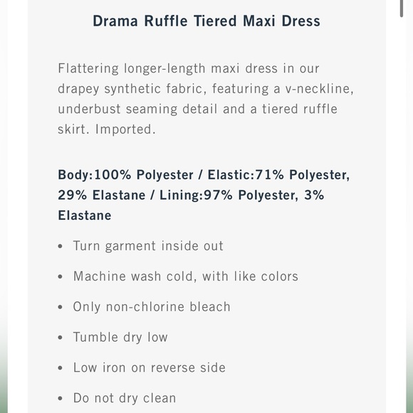 A&F Drama Ruffle Tiered Maxi Dress in Green Floral Sz Large Petite - Picture 6 of 6